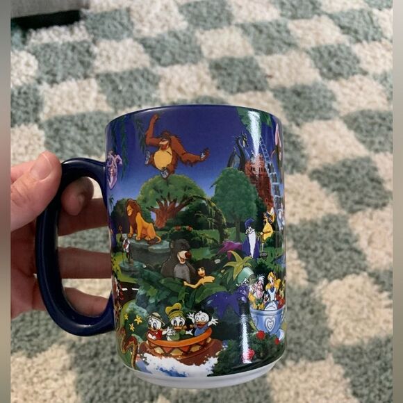 Disney Parks Tea Coffee Mug Multi Character Graphic Mug Blue White Multi Color - Picture 6 of 8